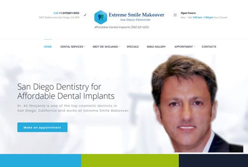 dental website design dental office website